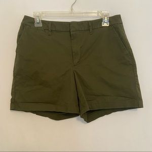 Stretchy Green Chino Shorts